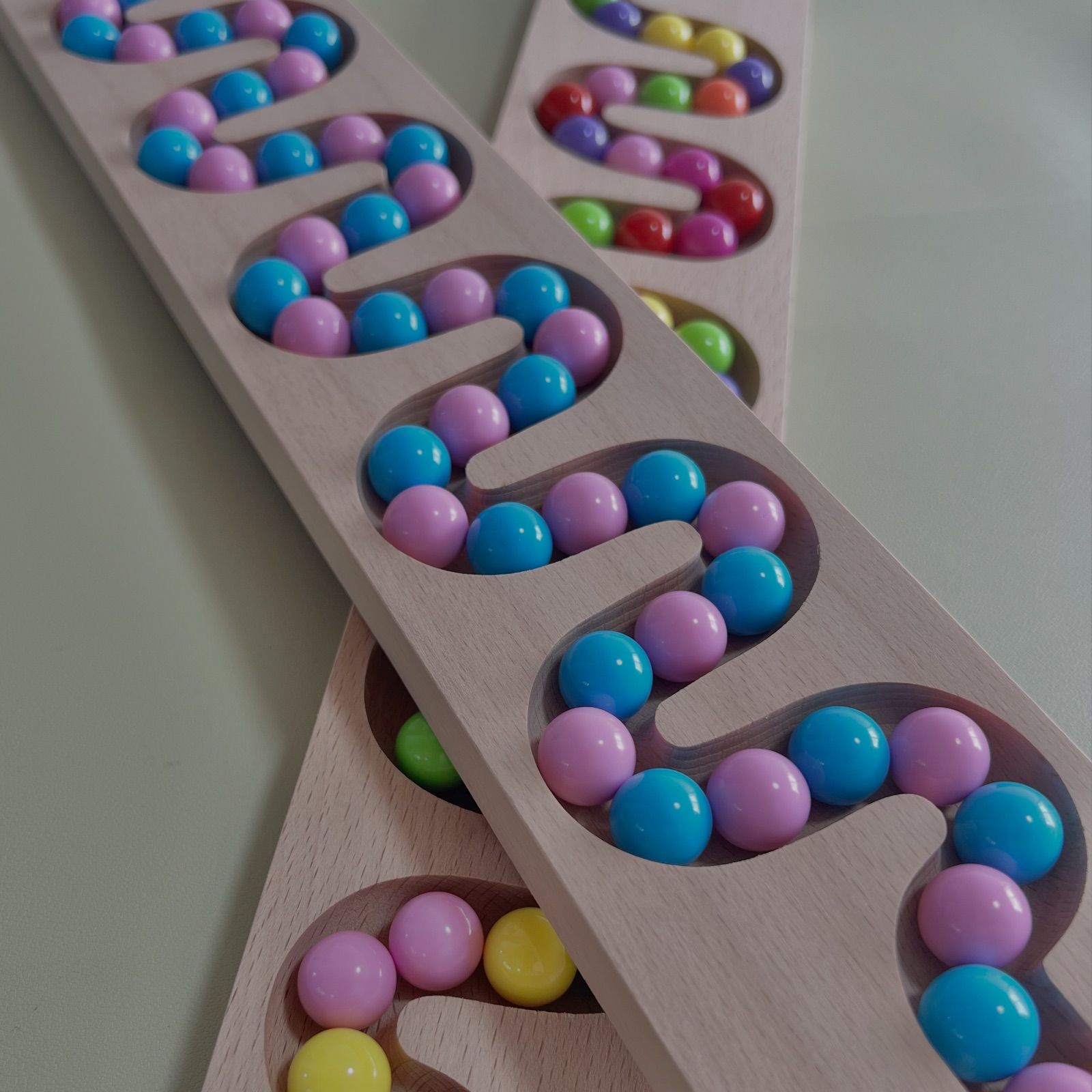 新品級 ビー玉転がし くねくね ピタゴラスイッチ 知育玩具 マーブルラン 6個 6個セット】ビー玉転がし くねくねスロープ ピタゴラスイッチ