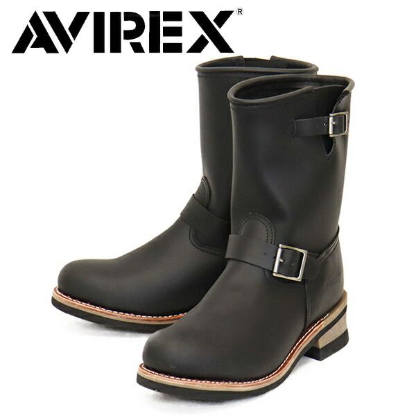 AVIREX (Avirex) AV2230 HORNET HIGH HORNET HIGH ENGINEER BOOTS BLACK US 7.5 - approx. 25.5 cm