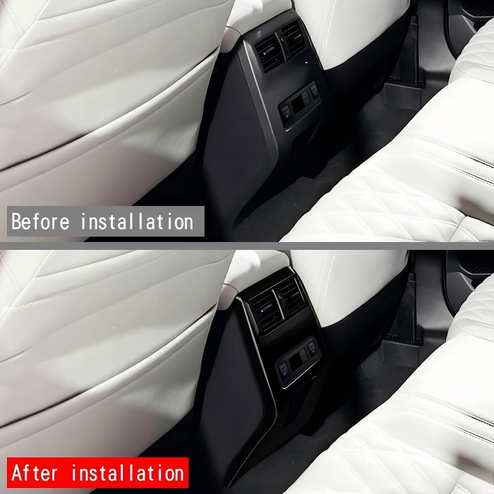 22年式 三菱 アウトランダー 右ハンドル車 リアエアコン吹き出し口 キックガード 内装保護パーツ 傷防止 耐摩耗 1点セット