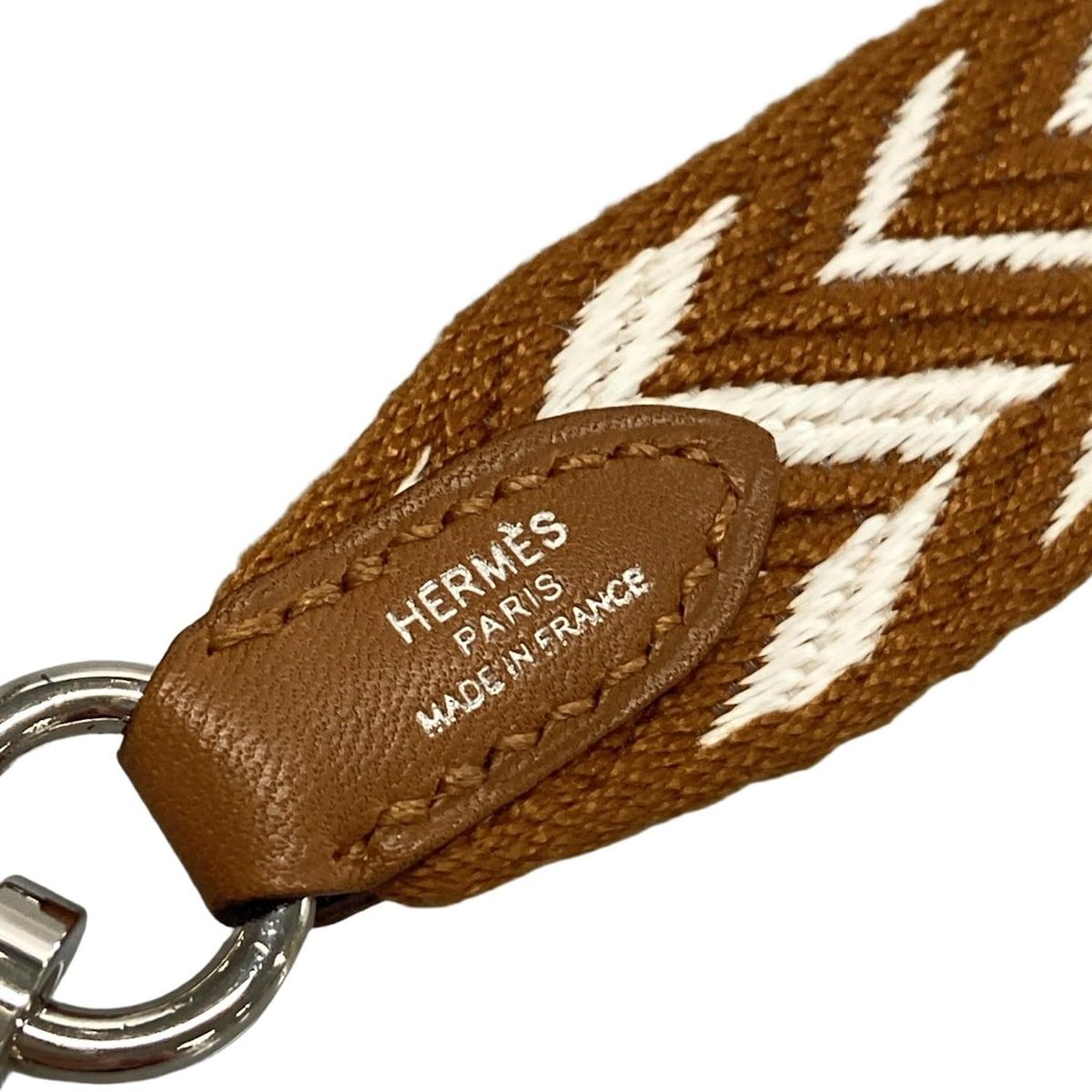 HERMES エルメス ショルダーストラップ レザー ブラウン
