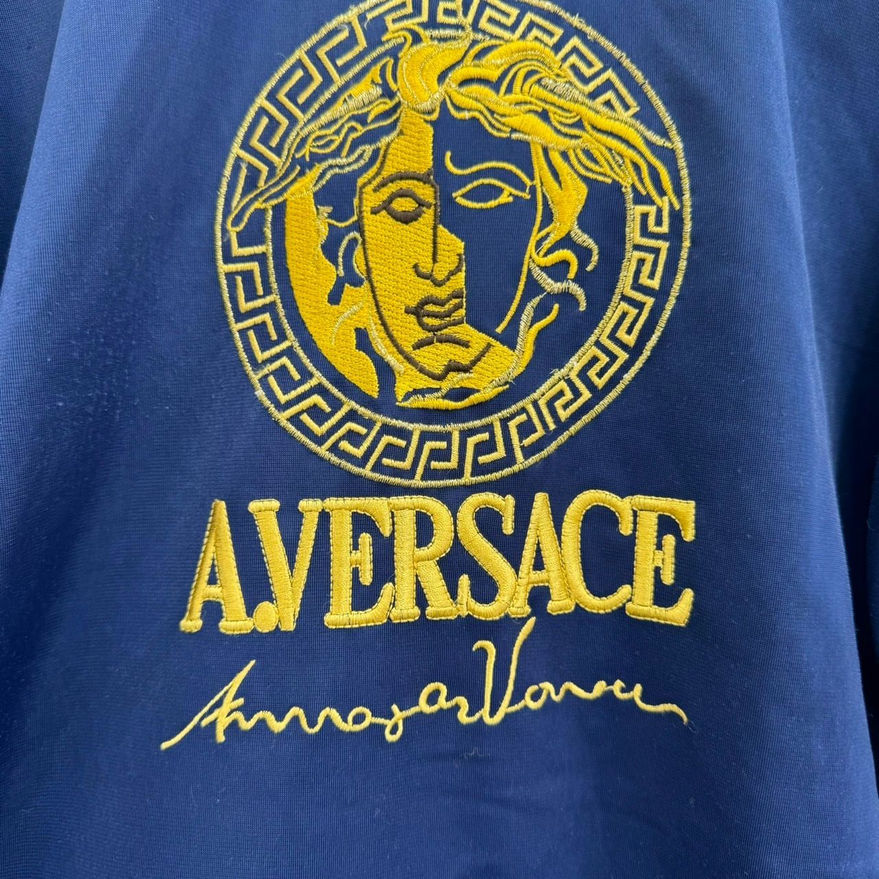 A.VERSACE ヴェルサーチ ジャージ ネイビー TKID - メルカリ