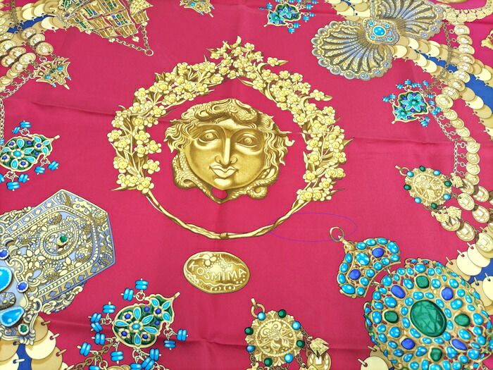 HERMES/エルメス カレ90 KOSMIMA 宇宙 シルク スカーフ e_5 HERMES エルメス カレ90 KOSMIMA 宇宙 スカーフ シルク 箱付