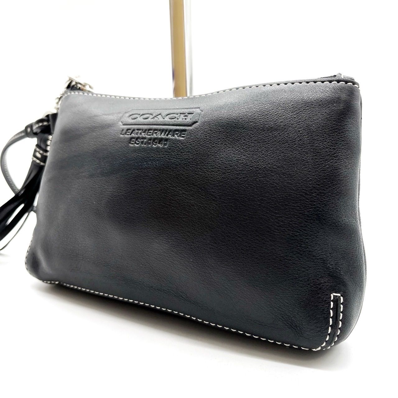✨良品✨ COACH コーチ クラッチバッグ ポーチ シグネチャー レザー 革 