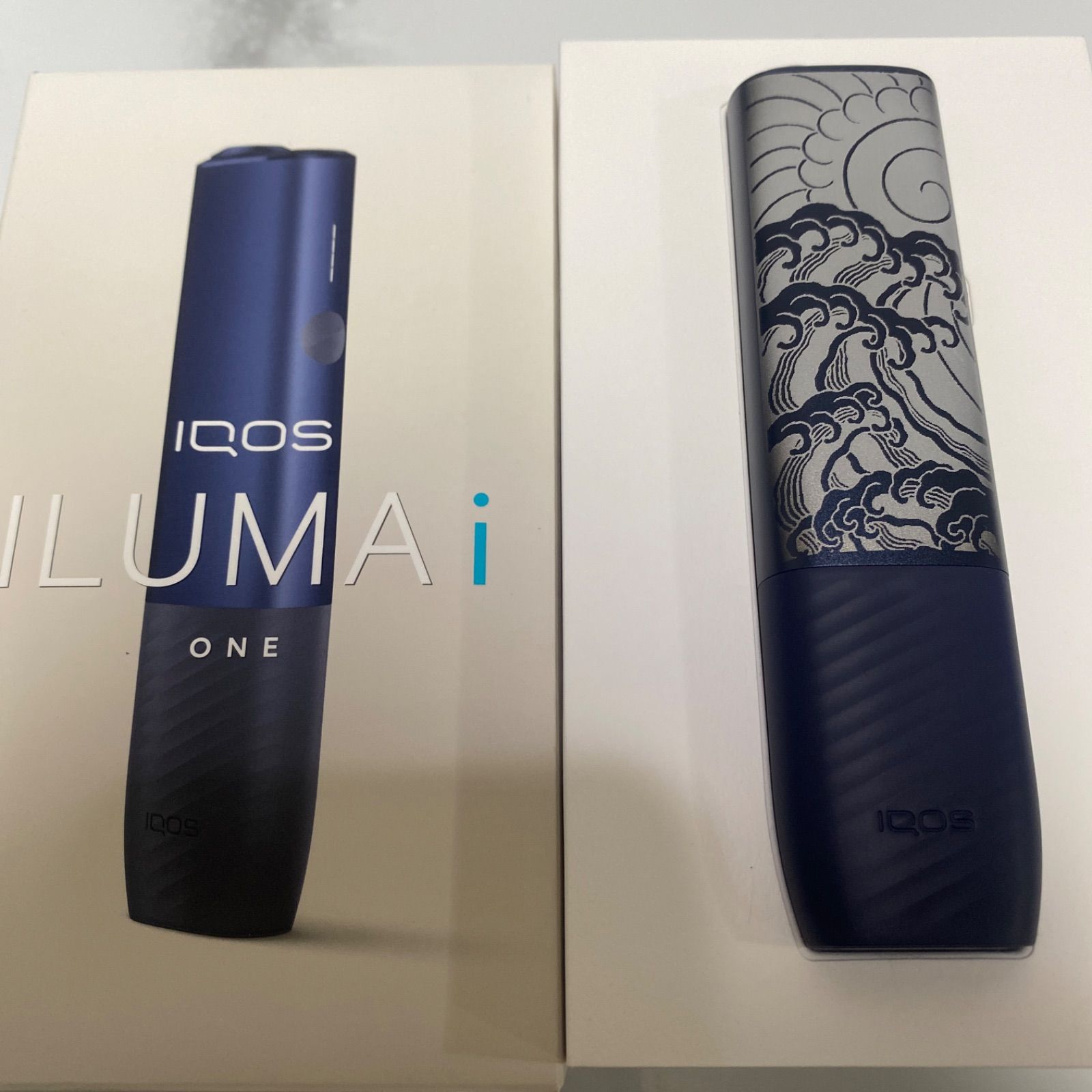 波 和柄 両面 加工 iQOS ILUMA i ONE アイコス イルマ i ワン 