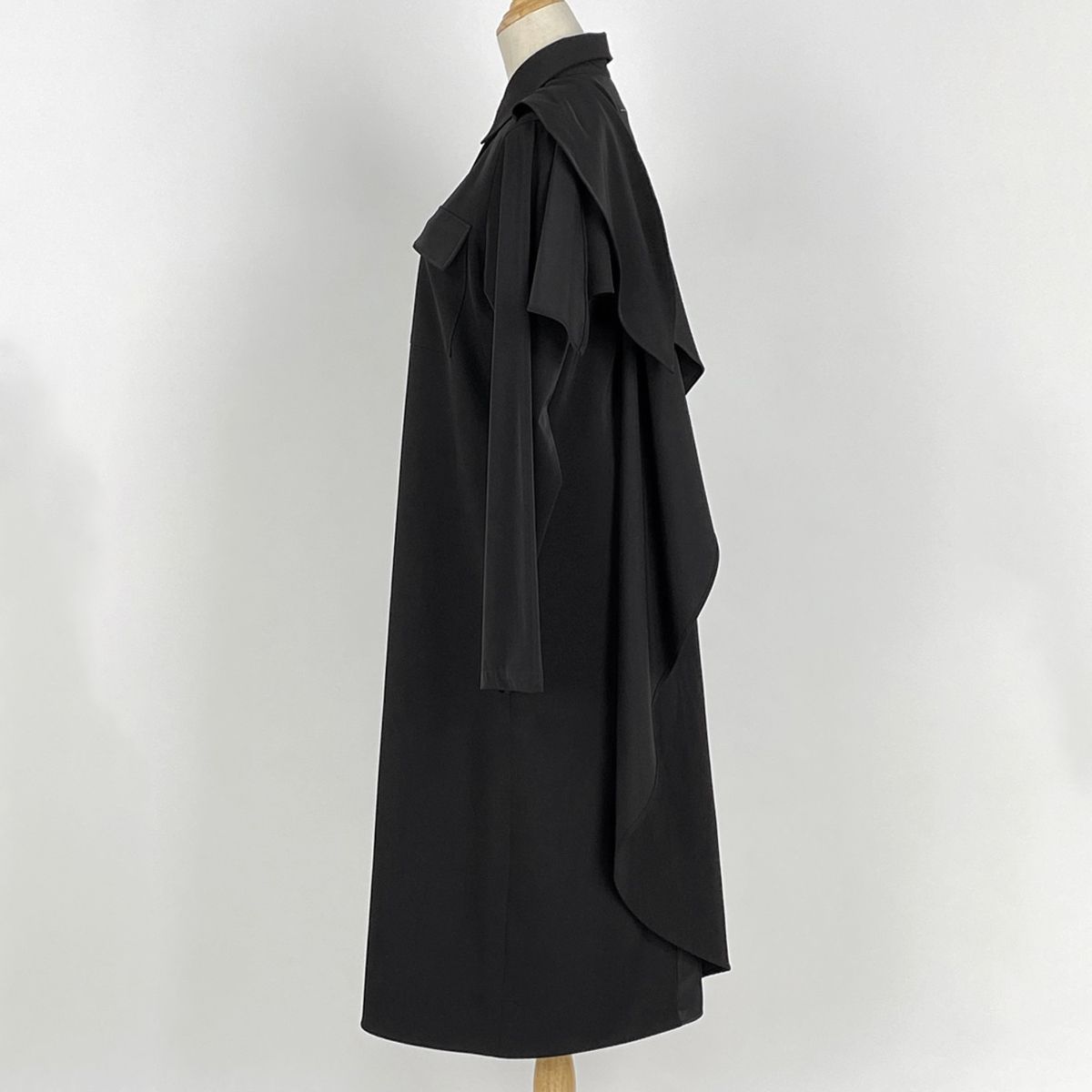 メゾン マルジェラ Maison Margiela エムエム6 ロング コート ステン MM6 アウター その他コート ポリエステル ポリウレタン ブラック レディース