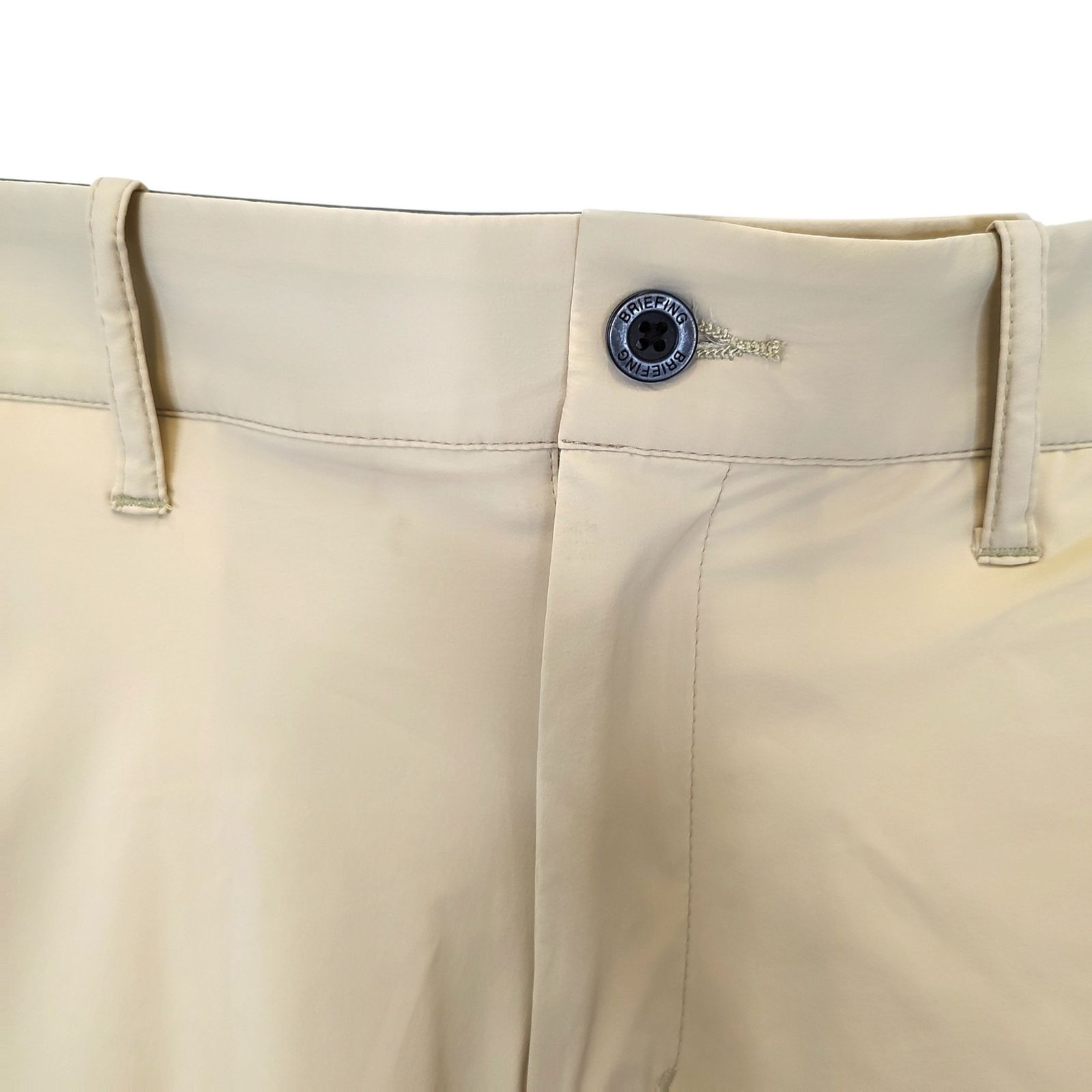 BRIEFING GOLF ブリーフィングゴルフ 23SS WR LOGO ELASTIC SHORT ロゴ ナイロン ショートパンツ BRG231M63 S ベージュ メンズ WHITEMONARCHHOTEL_COM