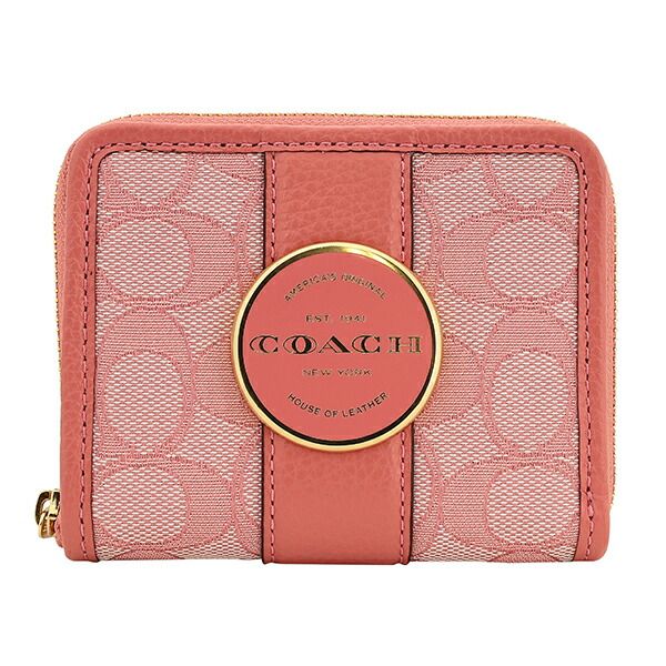 新品 コーチ COACH 2つ折り財布 ロニー スモール ジップ アラウンド ウォレット ピンク ゴールド 新品 コーチ COACH 2つ折り財布 ロニー スモール ジップ アラウンド