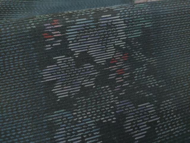 平和屋着物○本場大島紬 市松の輝き 大山謹製 証紙付き 正絹 逸品 未