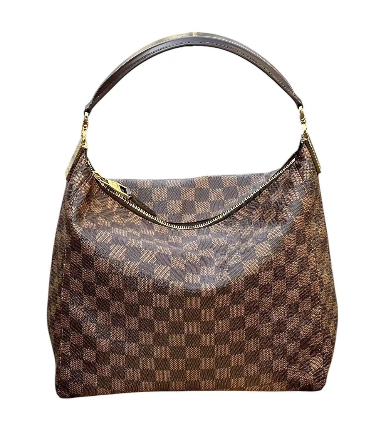 ◆本物◆LOUIS VUITTON ルイヴィトンダミエポートベローPMゴールドG金具ホーボー腋下バッグN41184ショルダーバッグレデイーズ鞄