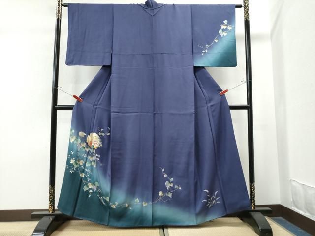 平和屋着物○訪問着 葡萄蔦の葉雪輪花文 暈し染め 金彩 鈴乃屋扱い