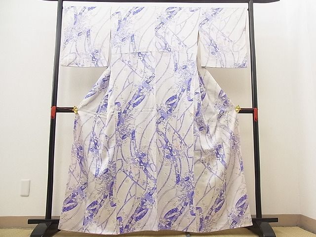 平和屋野田店■上質な小紋 枝花文 逸品 n-sa3132