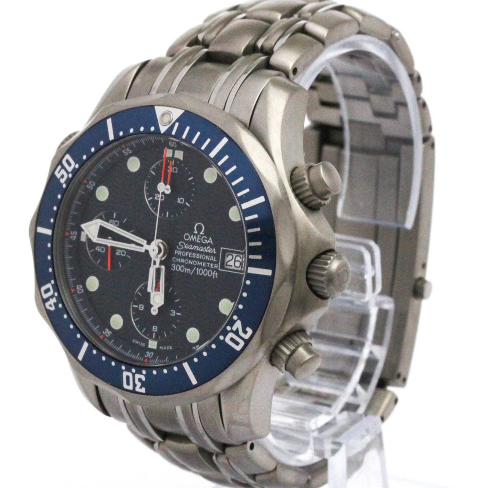 オメガ OMEGA シーマスター プロフェッショナル 300M クロノグラフ チタン 自動巻き メンズ 時計 2298.80 外装仕上げ済み