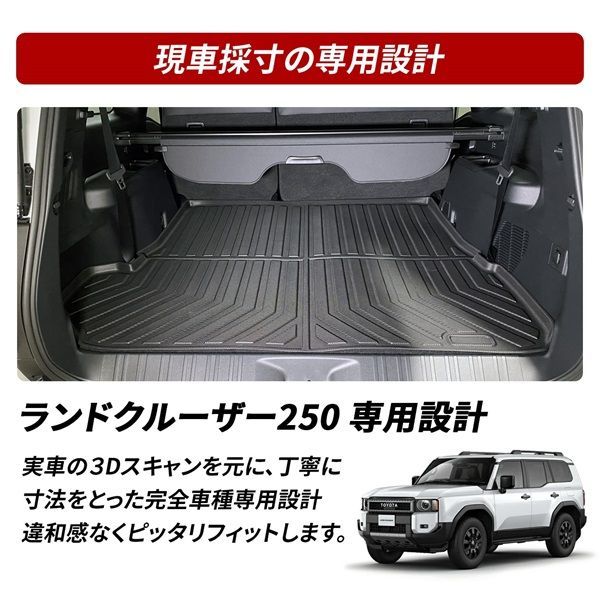 ランドクルーザー250 ラゲッジマット 一体型 ZX VX 7人乗り