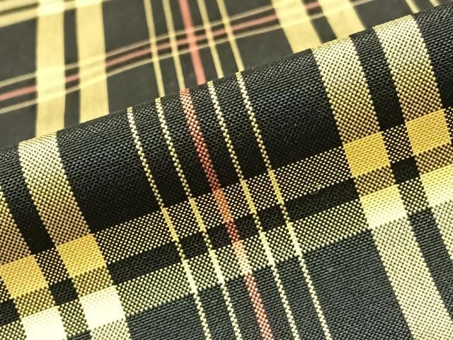 平和屋着物□本場大島紬 格子 正絹 逸品 AAAZ2897mf