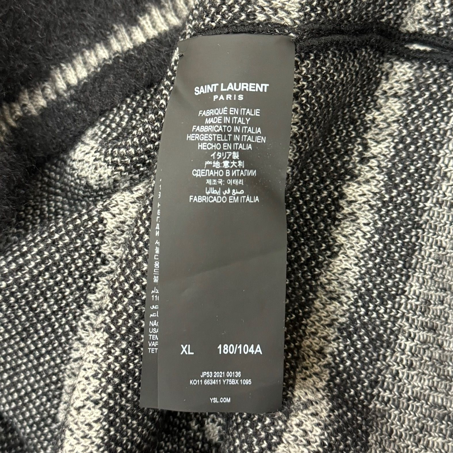 国内正規 SAINT LAURENT ボーダー モヘア ニット セーター サン 