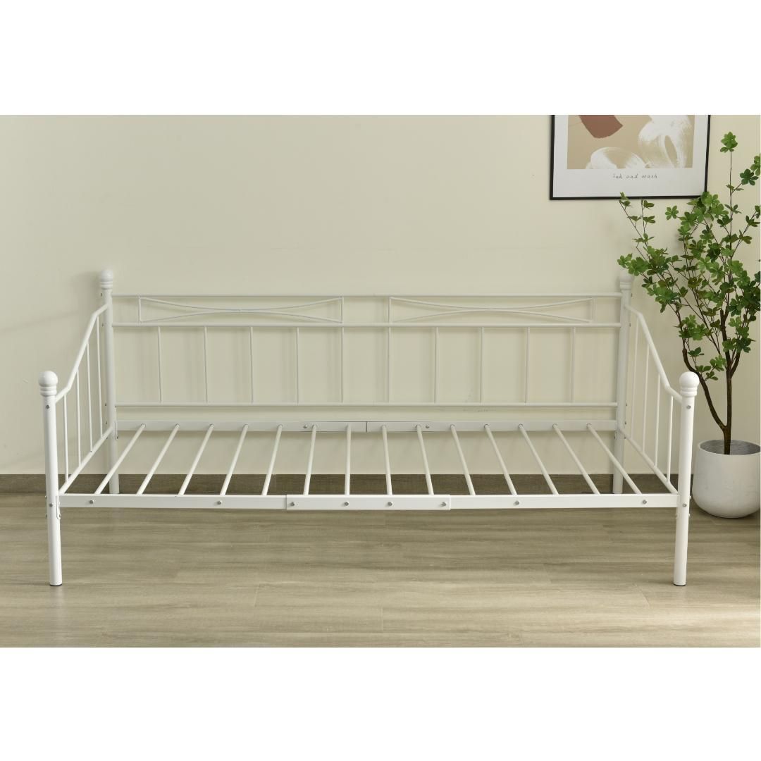 ホワイト】シングルベッド パイプベッド ベッド シングル ベッド