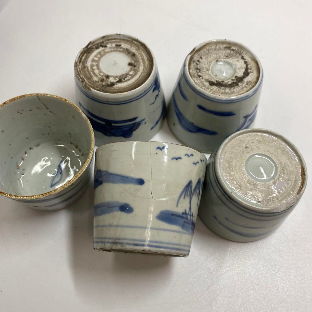 古伊万里　染付蕎麦猪口23客　東Y6-1204② 古伊万里 染付蕎麦猪口23客 東Y6-1204② - メルカリ