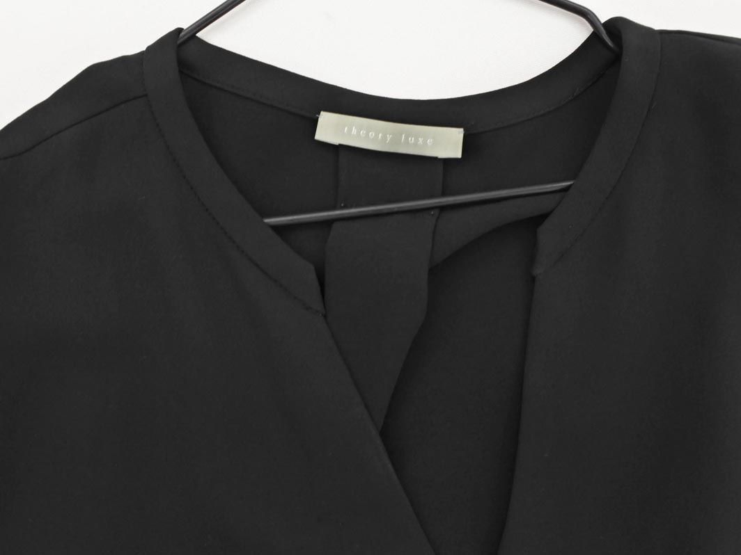 theory luxe 長袖シャツ 黒 theory luxe カジュアルシャツ レディース セオリーリュクス