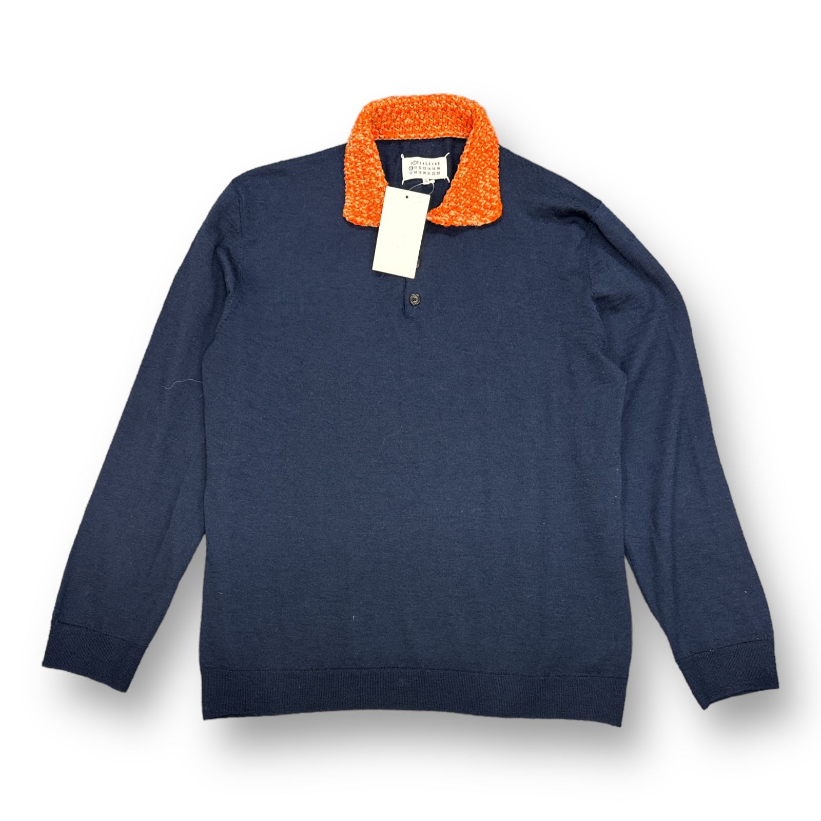 国内正規 Maison Margiela 24SS Chunky Detail Knit Polo Shirt チャンキーディティール ニットポロシャツ  メゾンマルジェラ S50GL0049 S18406 XL 66432A - メルカリ