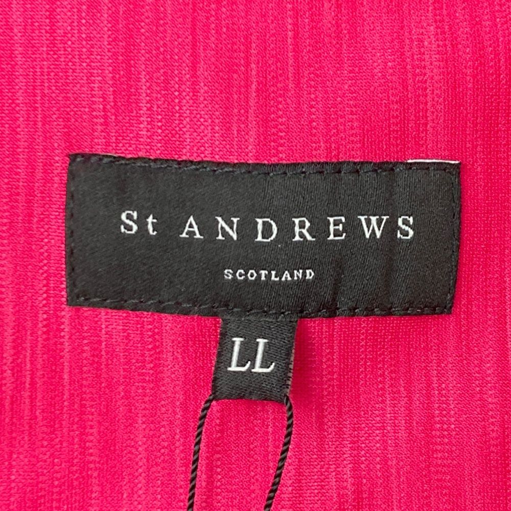 サイズ：LL ST ANDREWS セントアンドリュース 042-2160401 半袖ポロシャツ  ピンク系 [240101484219] ゴルフウェア メンズ ストスト サイズ：LL ST ANDREWS セントアンドリュース 042-2160401 半袖
