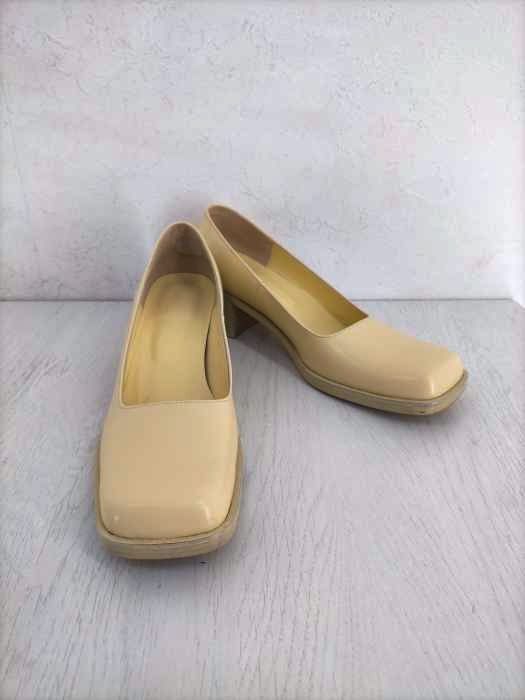 メゾンエウレカ MAISON EUREKA CHUNKY SQUARE TOE PUMPS ヒール