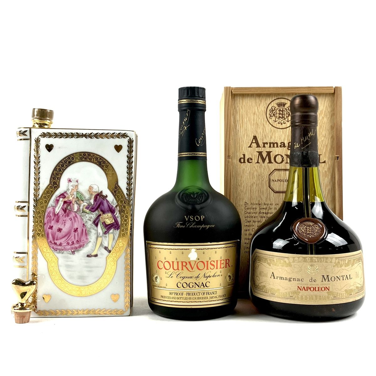 3本 CAMUS COURVOISIER Armagnac de MONTAL コニャック アルマニャック-