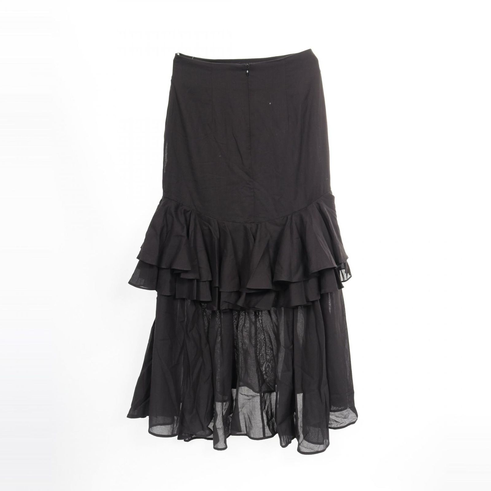 トーテム TOTEME スカート ブラック コットン スカート ブラック フリル レディース Used A