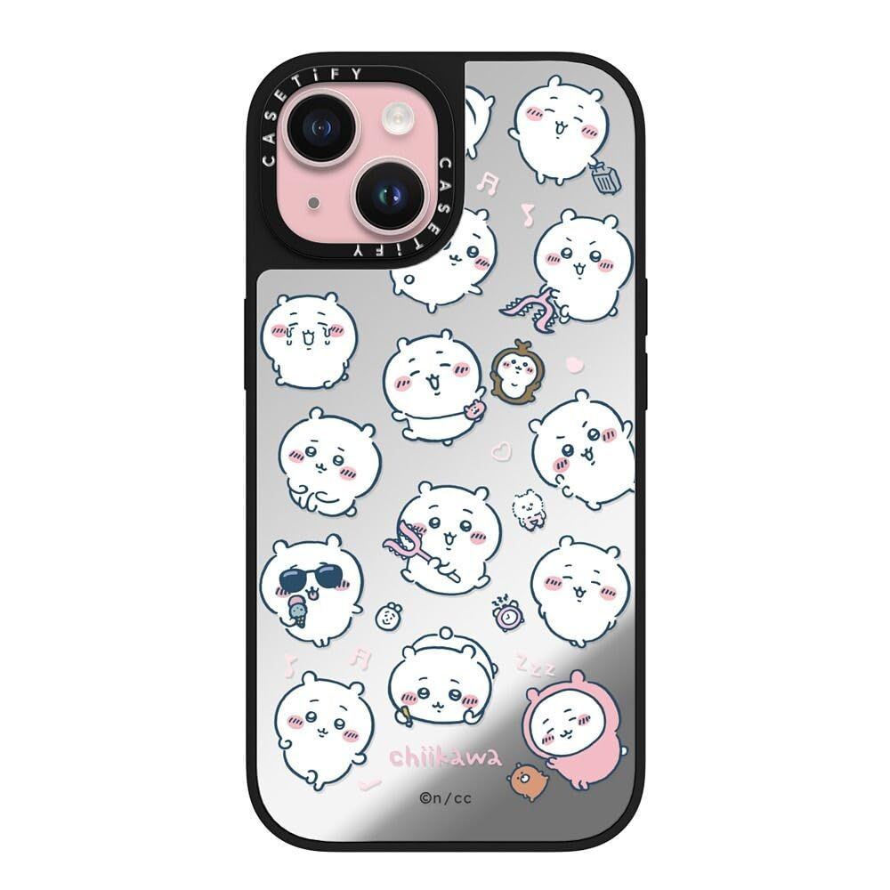 《訳あり新品★外箱段ボールにキズ・汚れあり・中身は新品です》CASETiFY MagSafe対応ミラー iPhone 15 ケース シルバー
