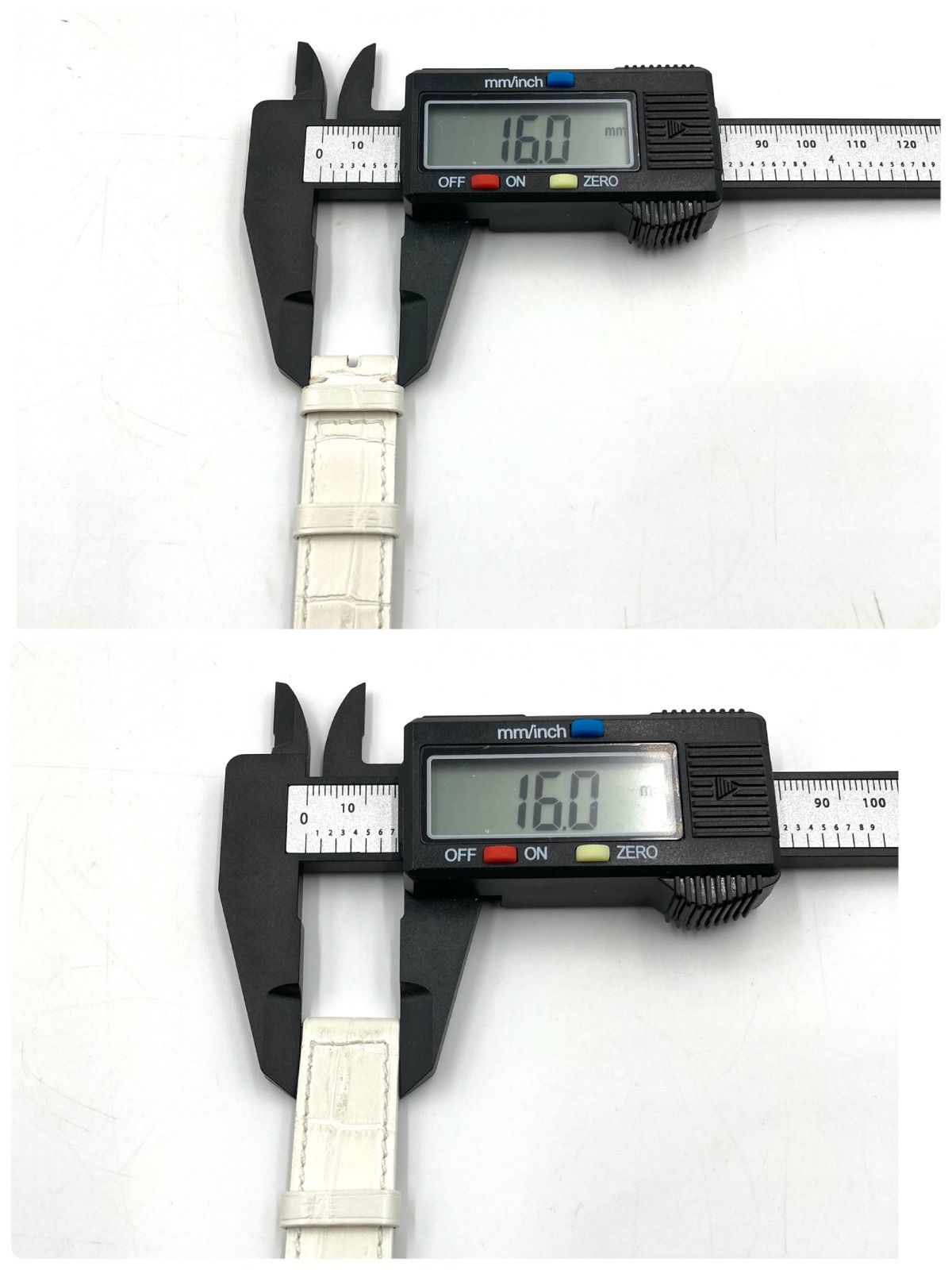 フランク・ミュラー レザーベルト ホワイト 16mm □美品□FRNCK MULLER フランクミュラー 腕時計替えベルト 22F