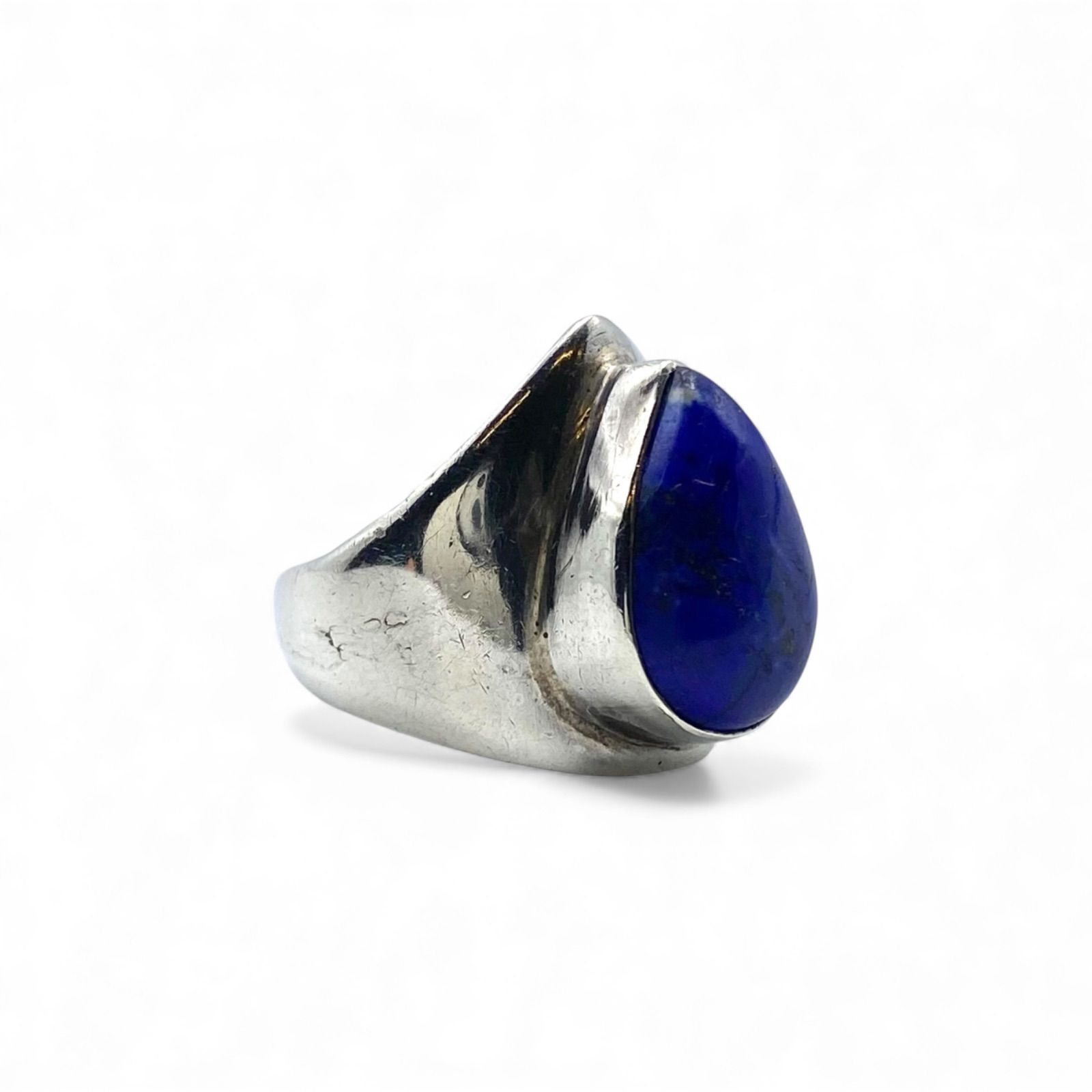 真実の石】ラピスラズリ Silver 925 刻印 90s Vintage Ring シルバー 