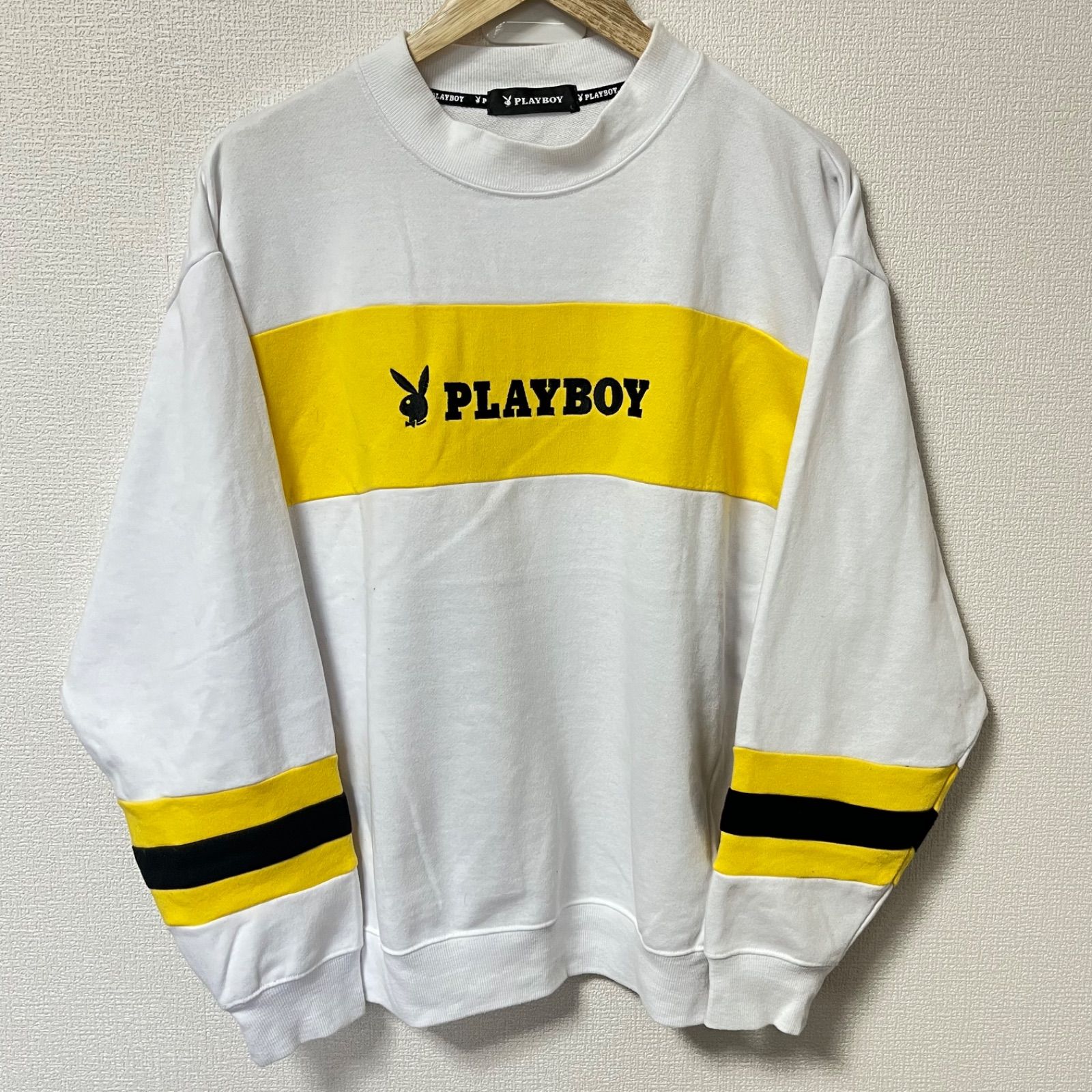 w^)b PLAYBOY プレイボーイ スウェット トップス クルーネック