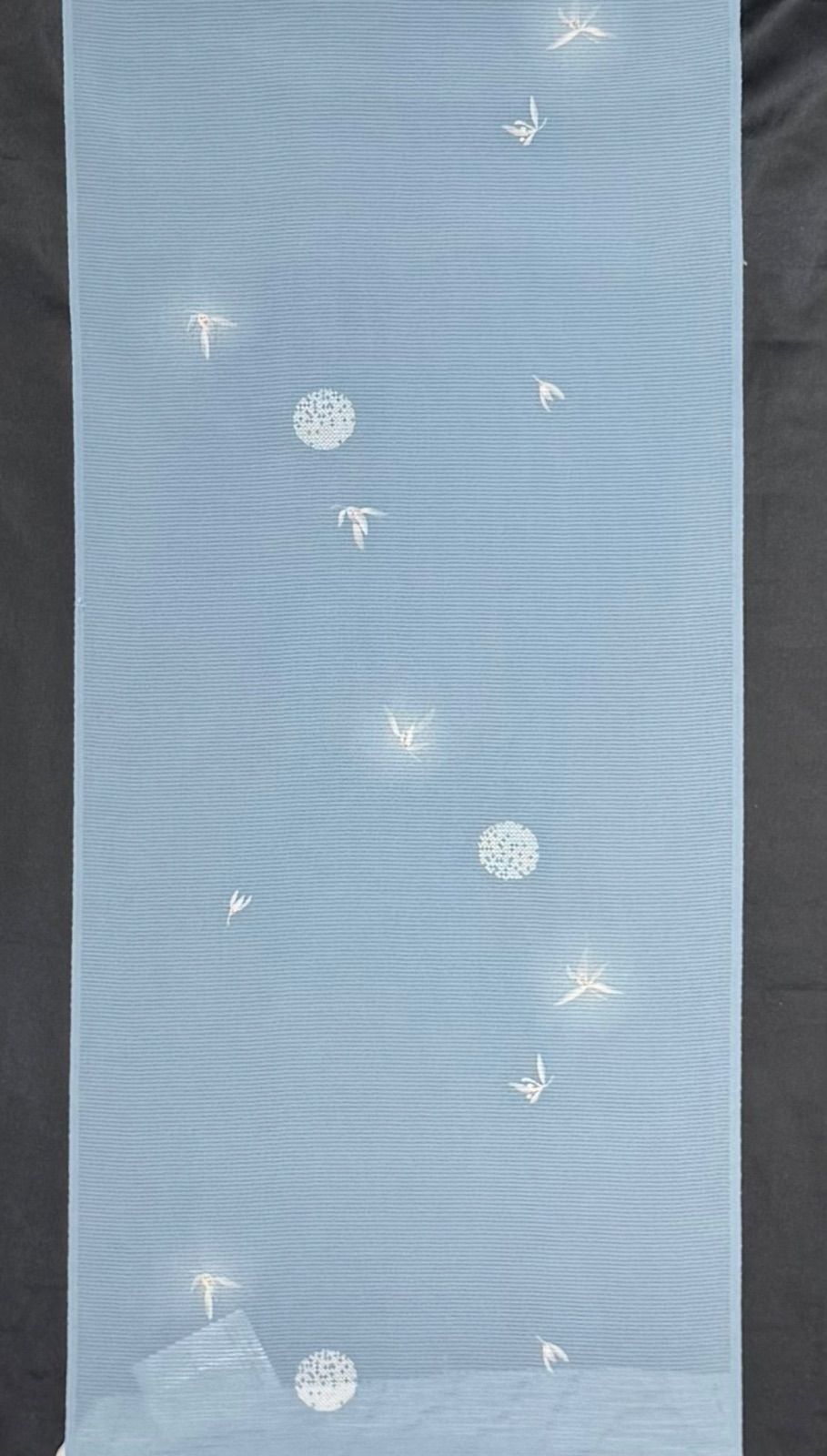 k31⭐️絽ホタルボカシ水色雪輪小紋豪華絢爛綺麗華麗美品正絹