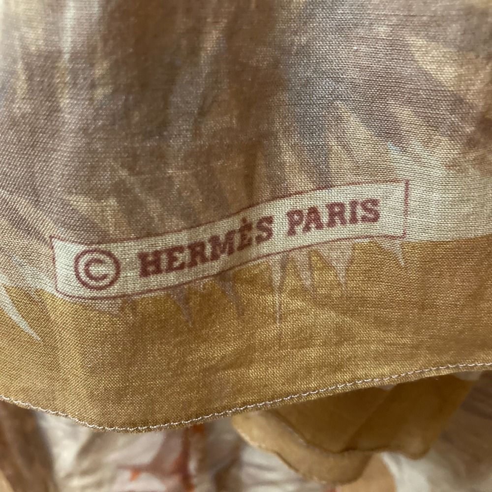 美品 HERMES エルメス ライオン アニマル柄 カレ140 大判