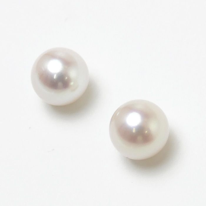 MIKIMOTO ミキモト K18WG ホワイトゴールド ピアス パール約7mm 1.9g