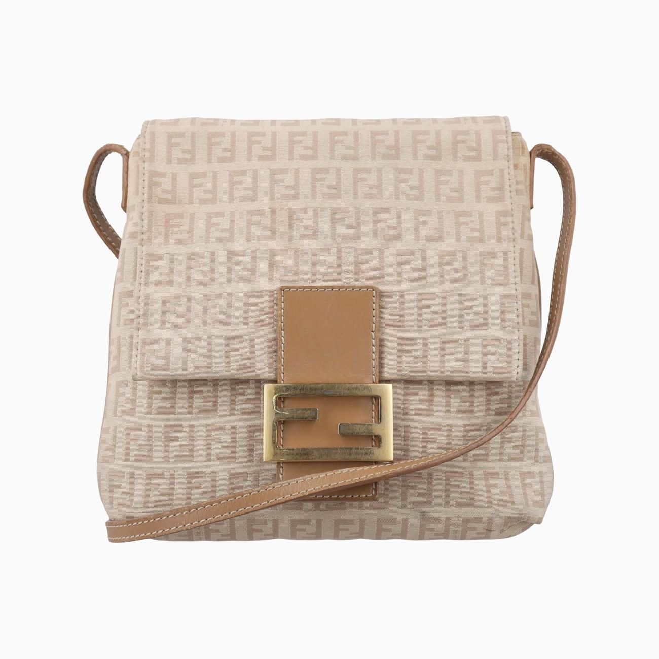 フェンディ Fendi ショルダーバッグ レディース ズッキーノ柄 ベージュ キャンバス×レザー 2362 8BT075 LPN 058 - メルカリ