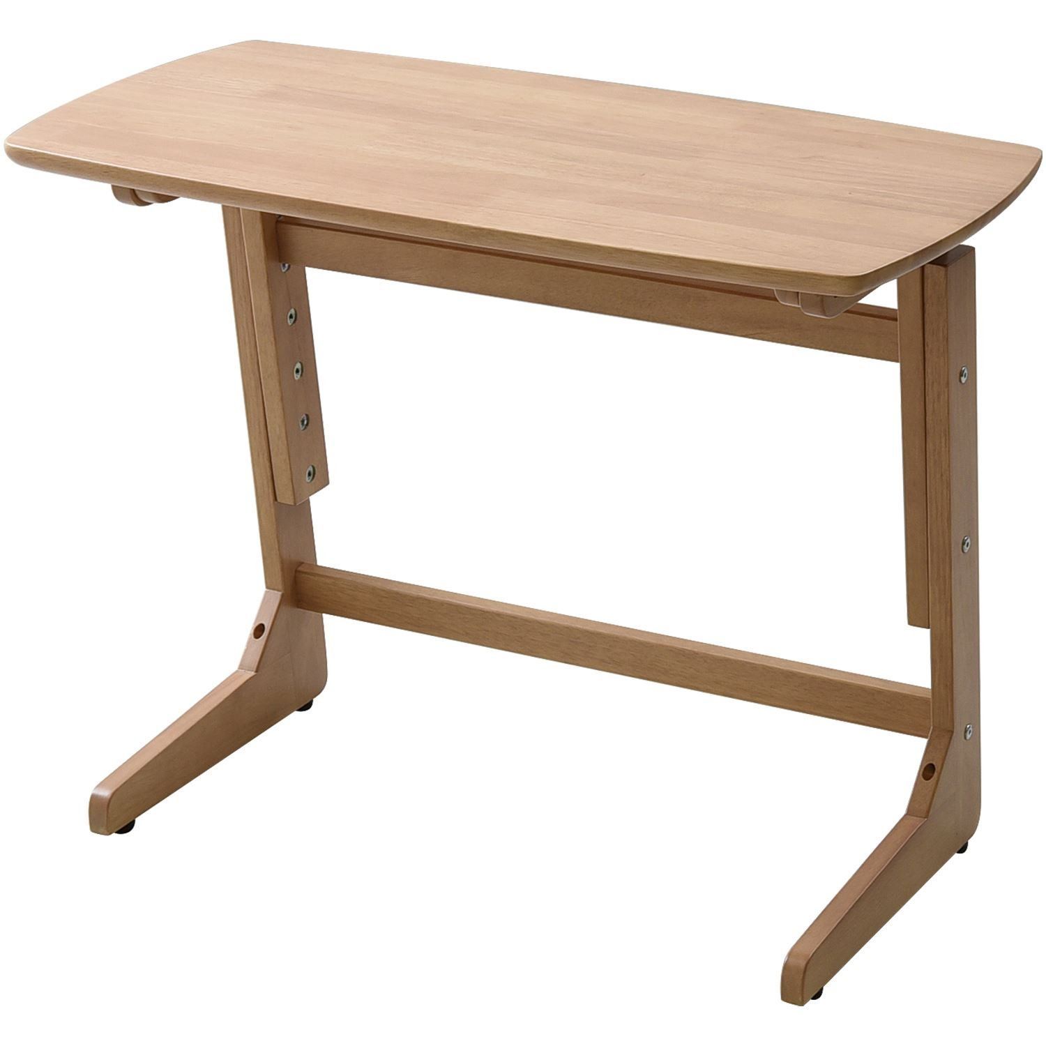 数量 組立品 キウイカラー 幅75×奥行41.5×高さ55|60|65cm アジャスター付 頑丈 耐荷重20㎏ TZT-7542 KW 高さ3段階調整 テーブル テレワーク 昇降 山善