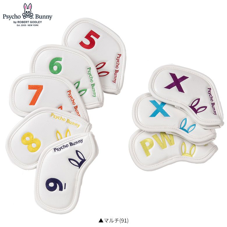 サイコバニー ゴルフ PBMG3SH4 ARTLOGO アイアンカバー 8個セット