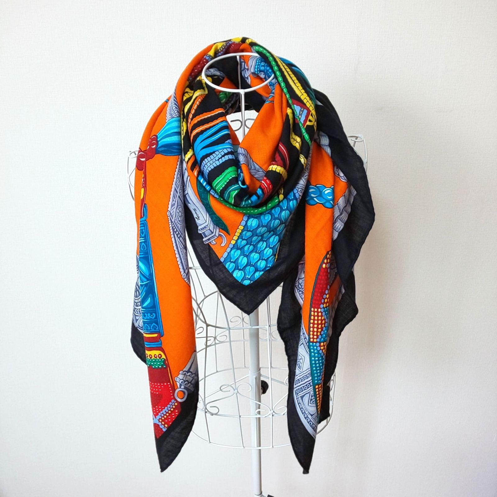 blue frost silver tipping stole／GAKE日本製❣️ blue frost silver 