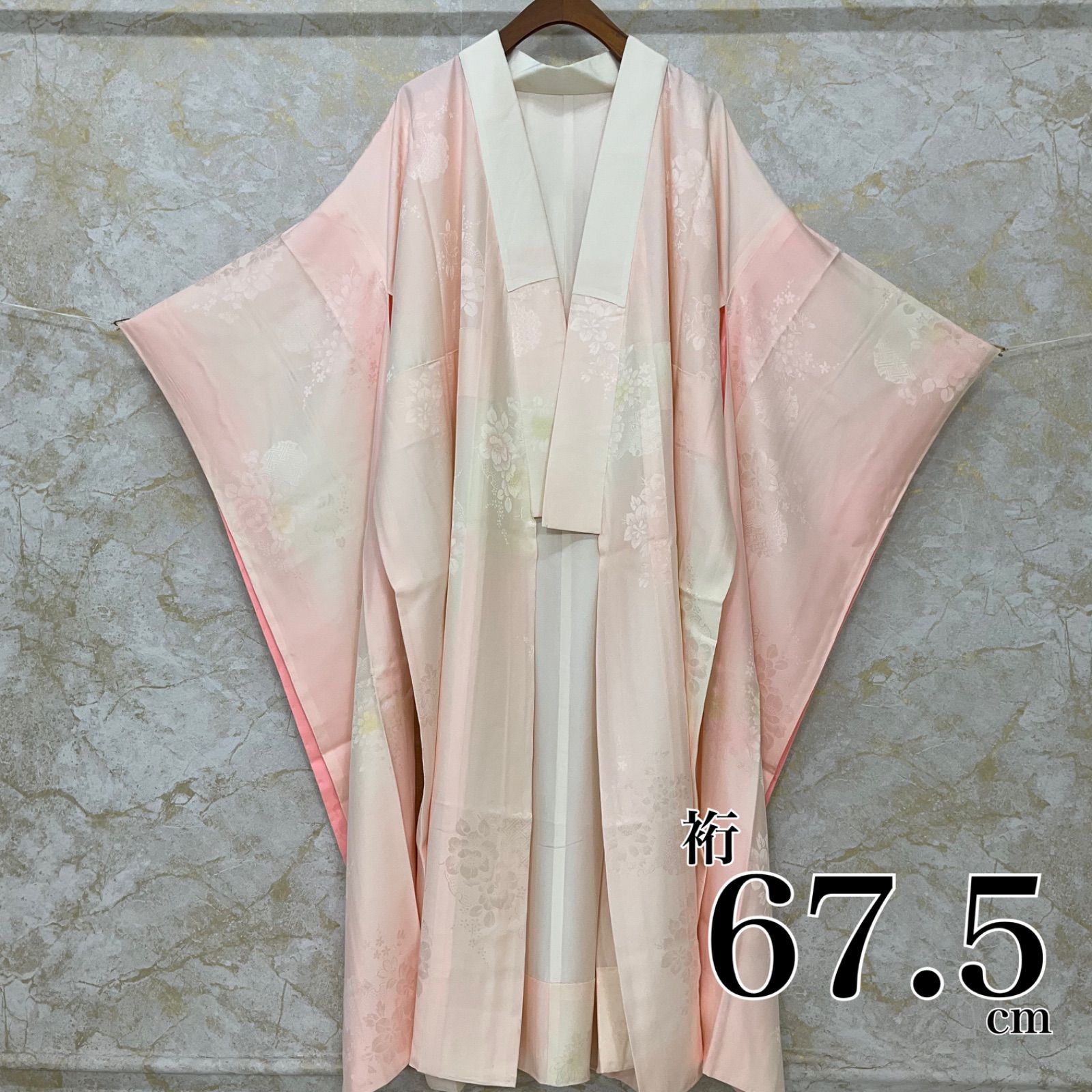 ◇kimono+one◇未使用同然◇振袖長襦袢◇袷◇袖無双◇衣紋抜き付き◇裄