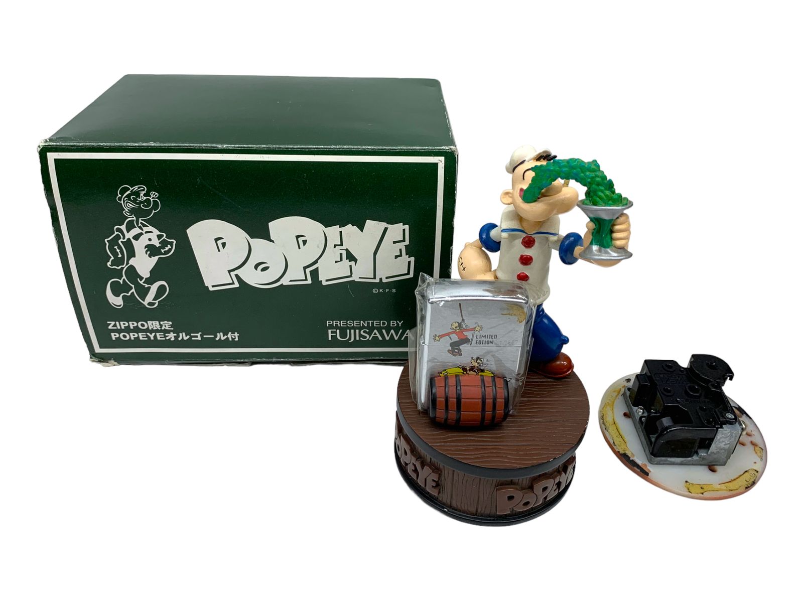 zippo (ジッポー) 98年製 POPEYE ポパイ オルゴール シルバー 雑貨