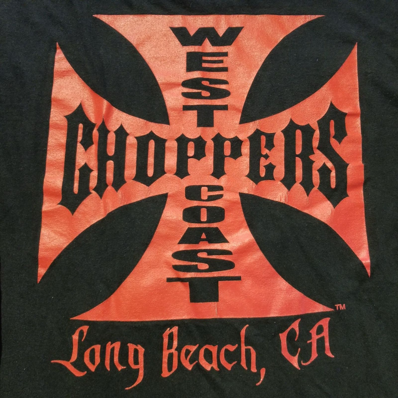 パ*ト様 【スペシャル】ウエストコーストチョッパーズ jesse who スカル WEST COAST CHOPPERS JESSE WHO ? 00s スカルフレイム ロンT XL