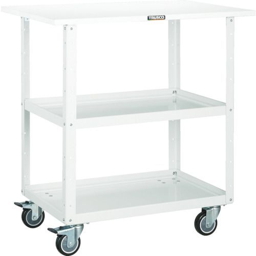 TRUSCO イーグルワゴン 600X400 天板付 ウレタン4輪自在 YG色