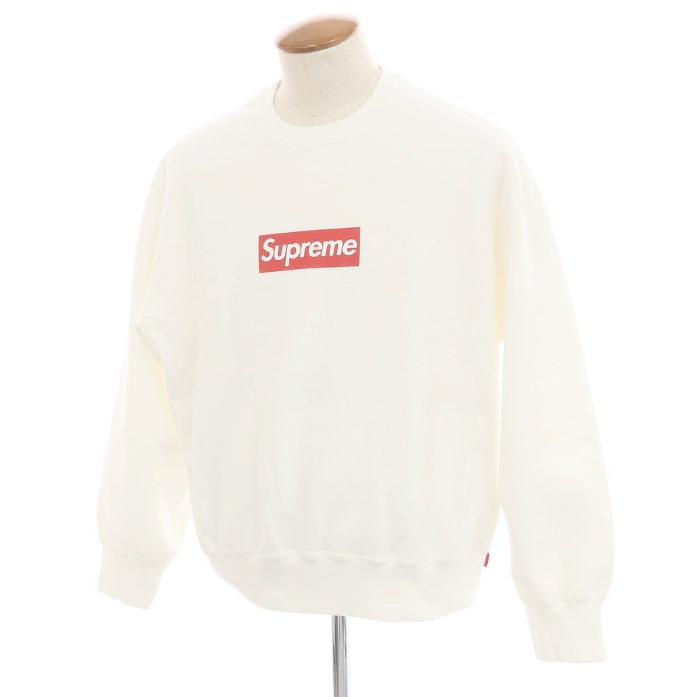 シュプリーム Supreme 春夏 Washed Box Logo Crewneck コットンポリエステル スウェット ホワイト サイズM メンズ