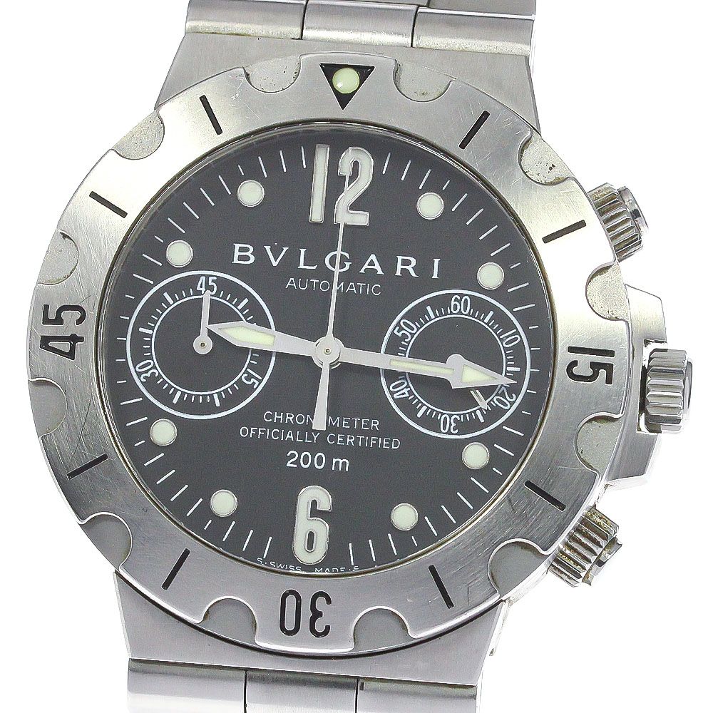 ジャンクブルガリ BVLGARI SCB38S ディアゴノ クロノグラフ 自動巻き 