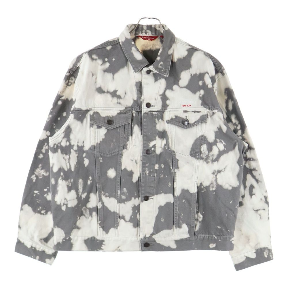 SUPREME シュプリーム 25SS Denim trucker jacket Bleached デニムトラッカージャケット ホワイト|グレー