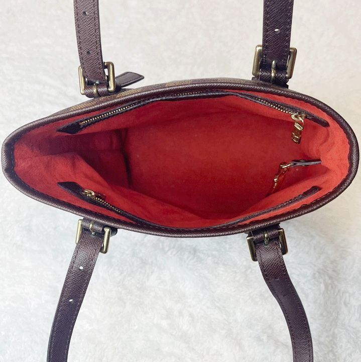 【良品】ルイ ヴィトン ダミエ マレ バケット ポーチ付 N42240 LOUIS VUITTON ルイヴィトン N42240 ダミエ マレ ポーチ無し
