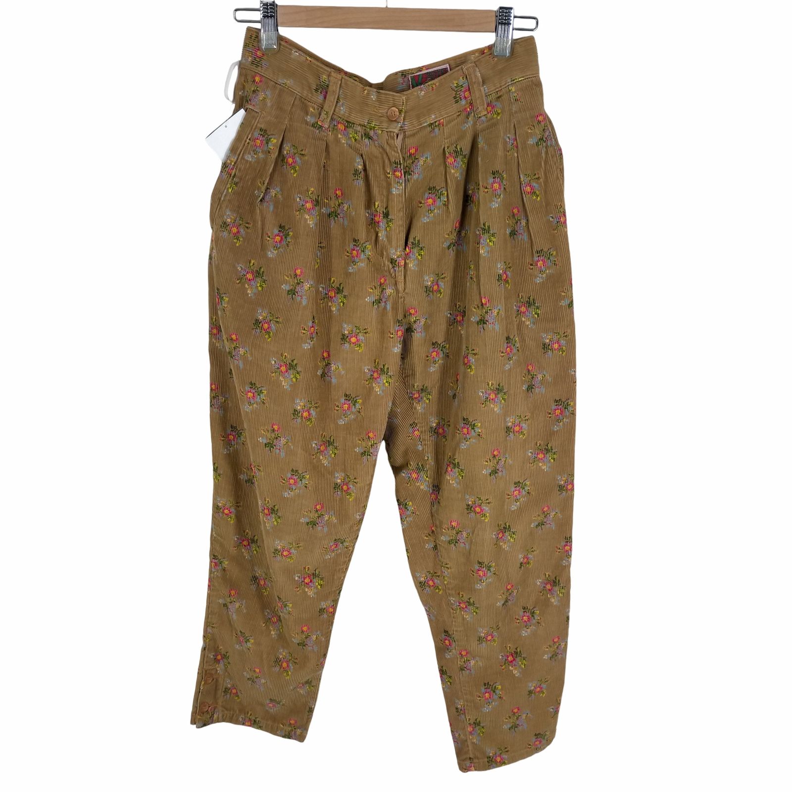 ケンゾージャングル KENZO JUNGLE フラワー柄 タックコーデュロイ 