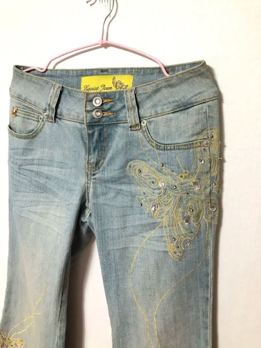 Egoist Butterfly Embroidered Jeans