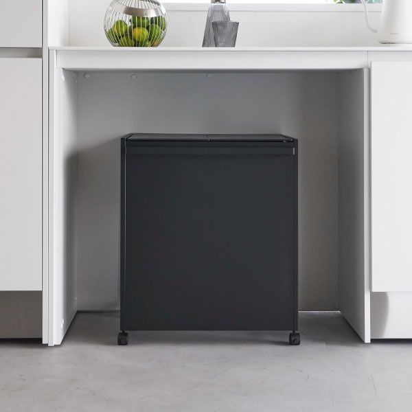 夢 山崎実業 公式 タワー 蓋付き目隠し分別ダストワゴン 2分別 tower ごみ