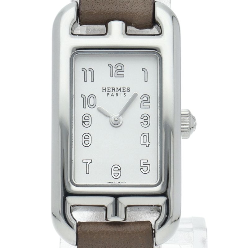 エルメス ナンタケット ウォッチ PM NA2.110/W049592WW00 SS/革